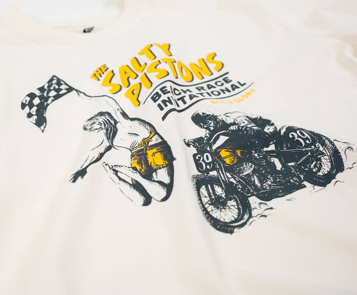 T-Shirt Beach Race Ecru