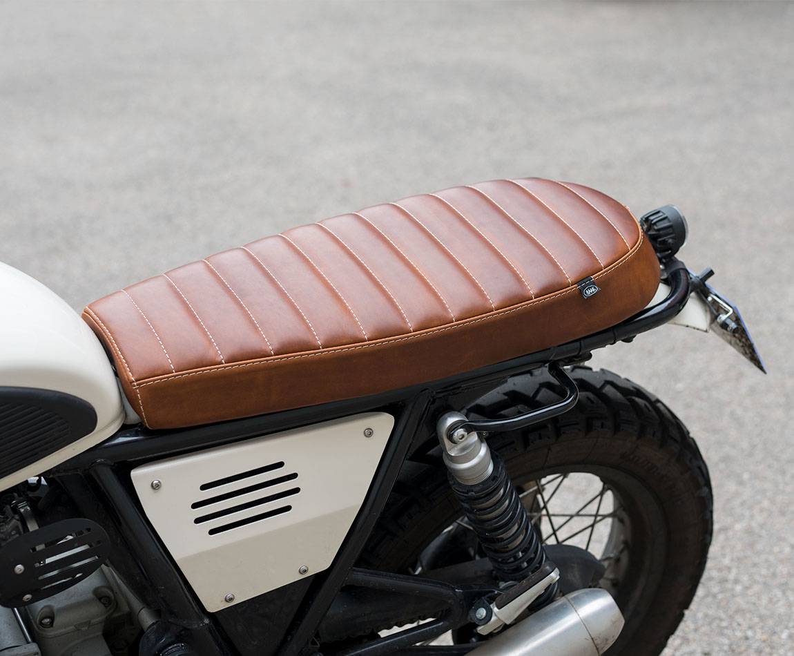 Selle Plate En Cuir Pour Royal Enfield Interceptor Continental Gt