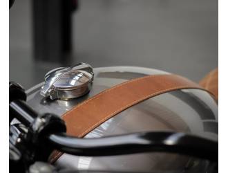 Universal gas tank leather belt